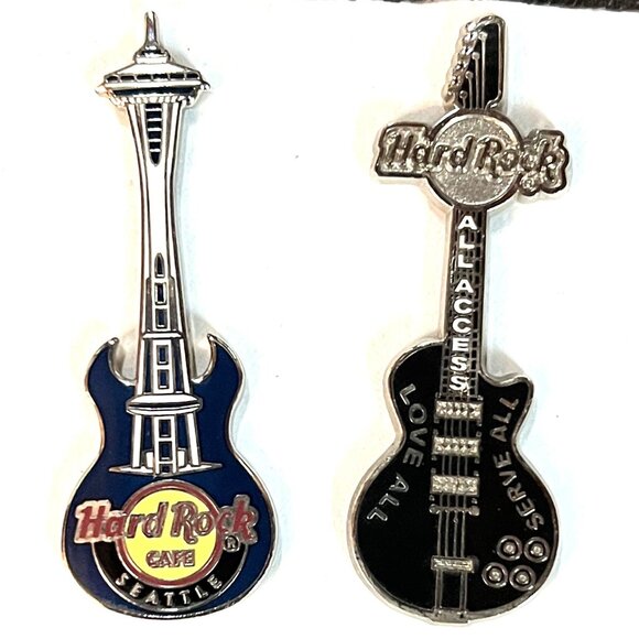 Lot of 5 Hard Rock Cafe Guitar Pins: New Orleans/Seattle/All Access/Nashville/NY - Picture 4 of 6